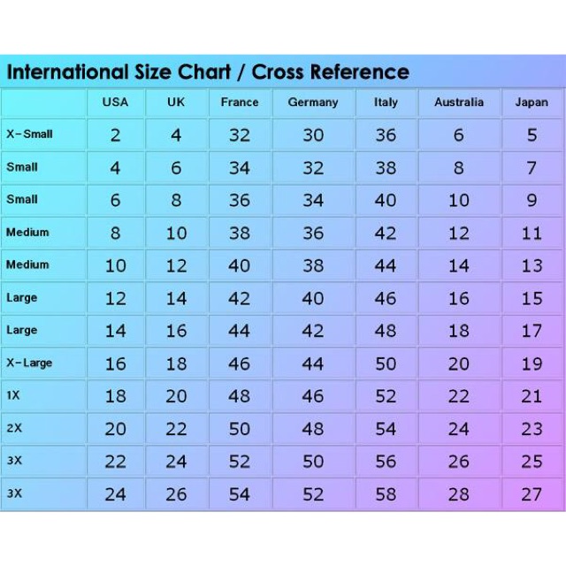 International Size Guide And Measuring Guide UK | stickhealthcare.co.uk