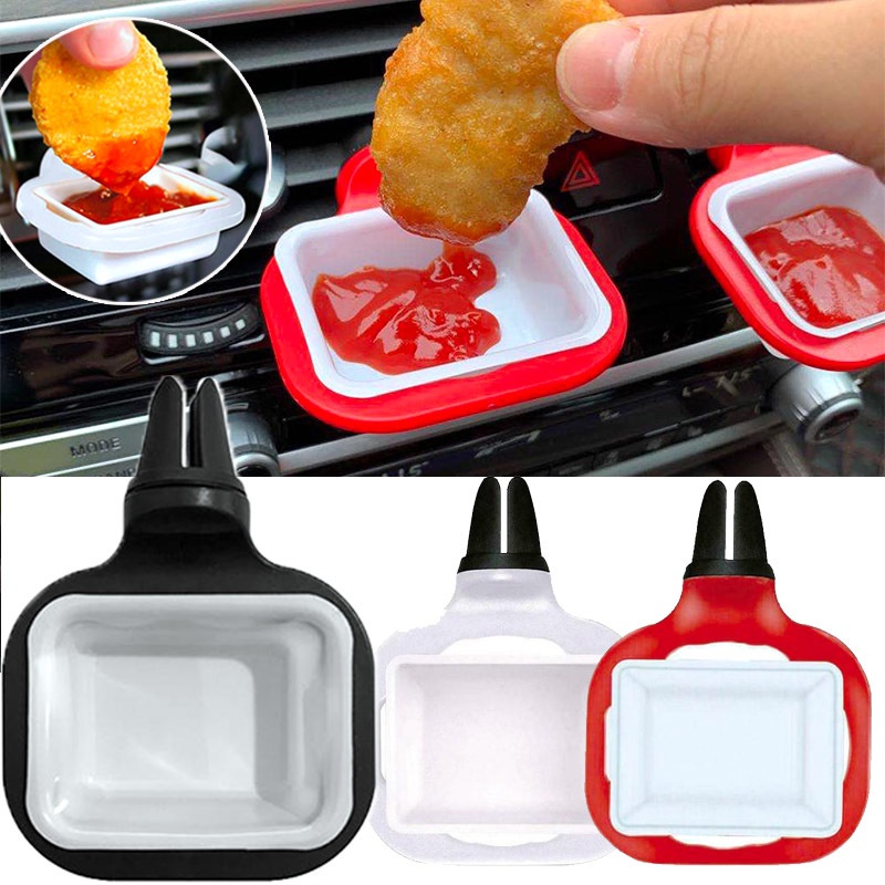 HOT Portable Universal Sauce Holders Stand Dip Clip Car Ketchup Rack