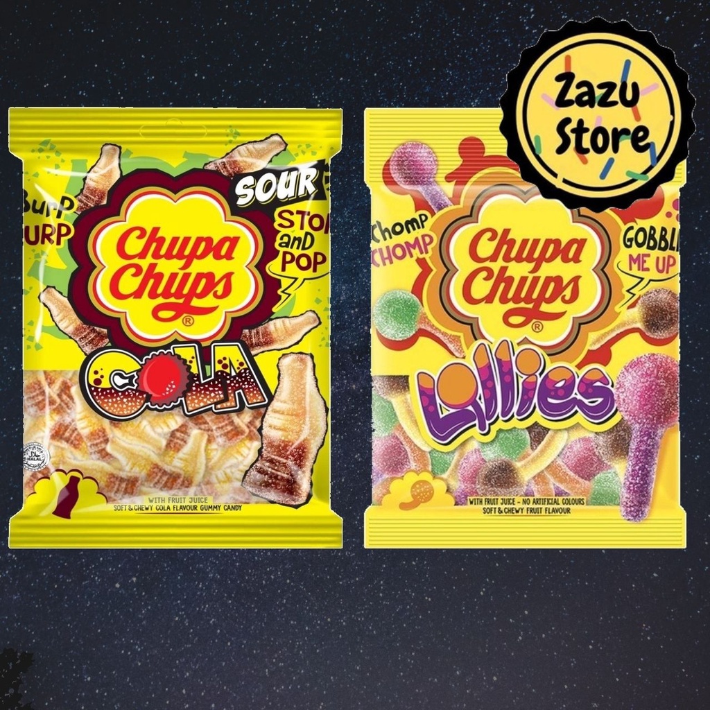 [ZAZU] Chupa Chups Jellies Sour Gummy 90gm (Cola/Lollies) Shopee Malaysia