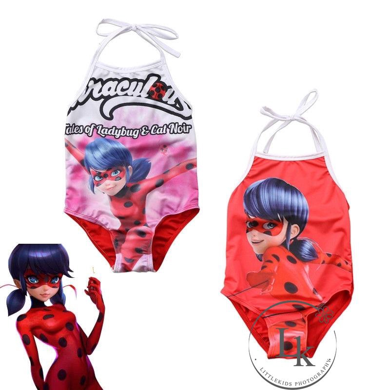 KYMGirls Miraculous Ladybug Swimming Costume Swimsuits Swimwear Beach