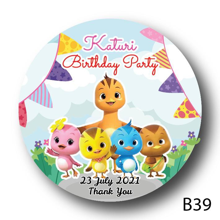 Goodies Birthday Packaging Party Sticker Aqiqah Baby Shower Katuri B39