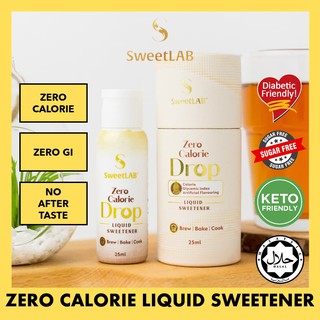 SweetLAB Zero Calorie Drop/Liquid Sweetener/Gula Cair - 25ml [HALAL/Zero Calories/Diet/Local/Diabetic&Obesity Friendly]