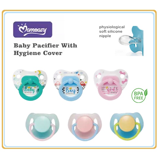 Baby Physiological Silicone Soother / Baby Pacifier With Hygiene Cover
