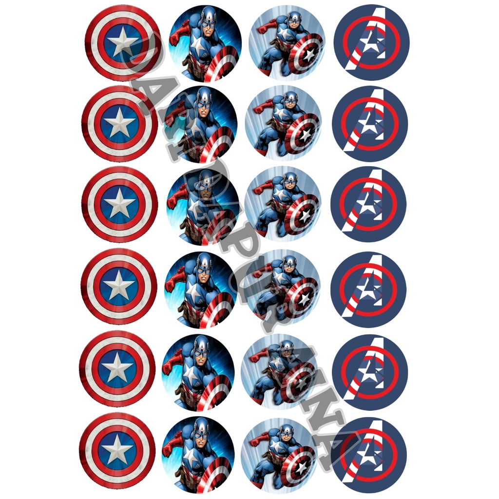 CupCake Topper (Captain America) | Shopee Malaysia