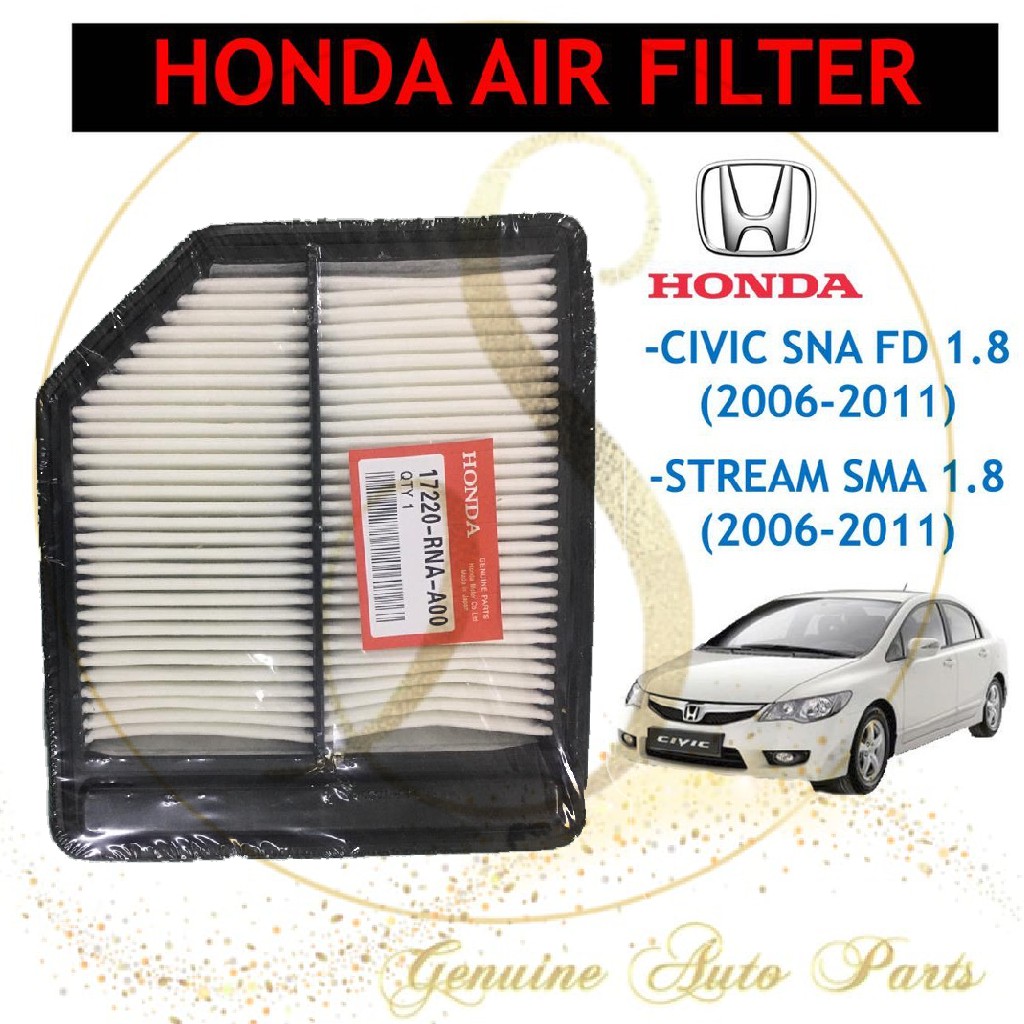 (100 ORIGINAL) Engine Air Filter Honda CIVIC FD 1.8 SNA (20062011