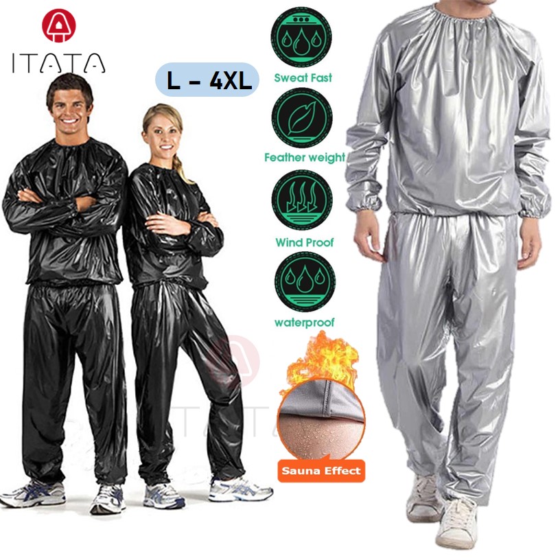 [L 4XL] Slimming Wear Sauna Suit Fat Burner Fitness Exercise Weight