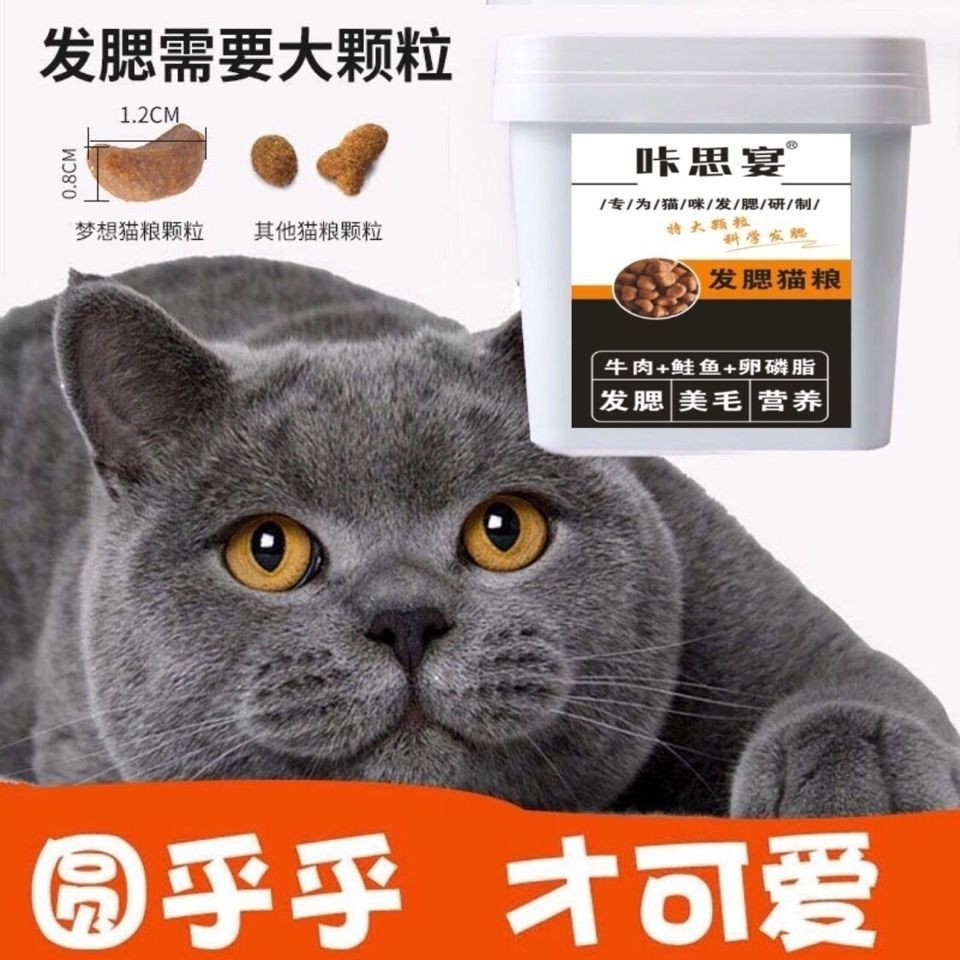 发腮增肥猫粮大颗粒肉球猫粮猫主粮成猫幼猫长胖变胖包子脸海洋鱼营养丰富 Shopee Malaysia