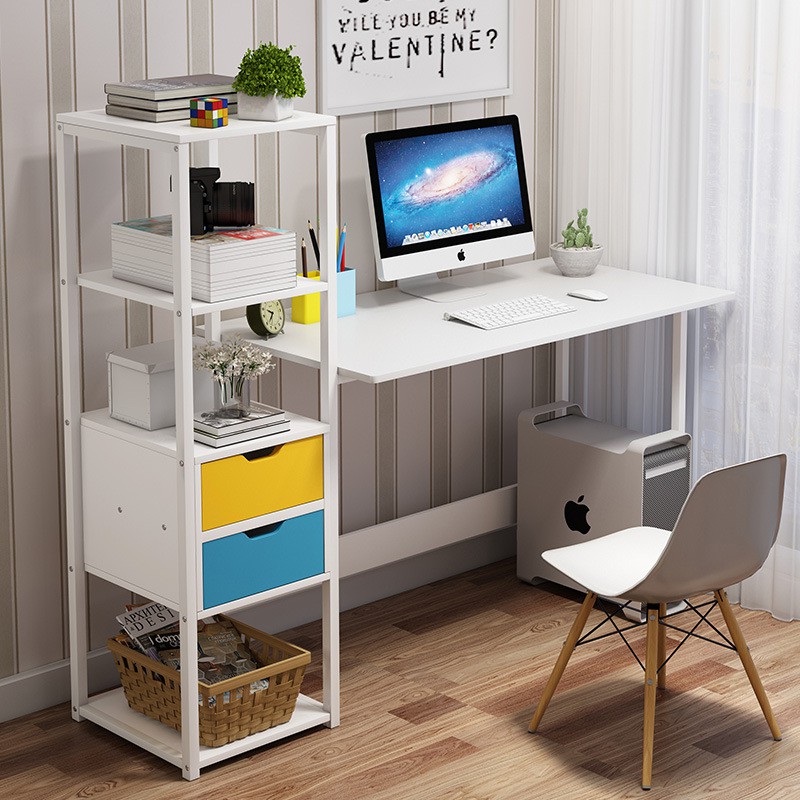 Computer Desk Desktop Pc Desk Bookshelf Combination Cabinet Study Desk Office Table Shopee Malaysia