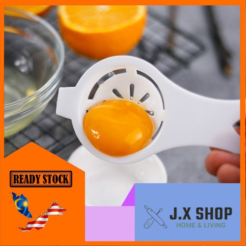 (Ready Stock In Malaysia!!!)White Egg Yolk Separator Tool Easy Cooking White Sieve Plastic Kitchen Gadget