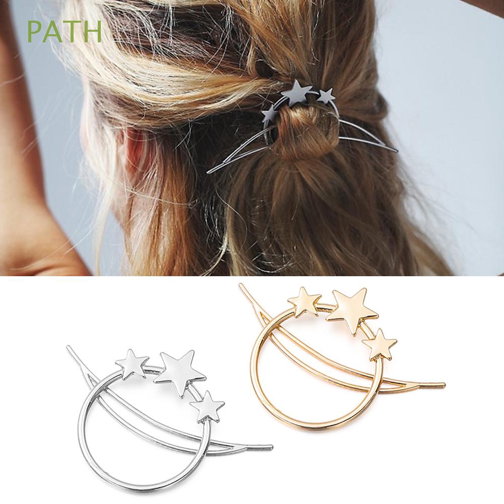Path Hair Clip Bun Holder Cage Headdress Stars Hair Barrette Boho
