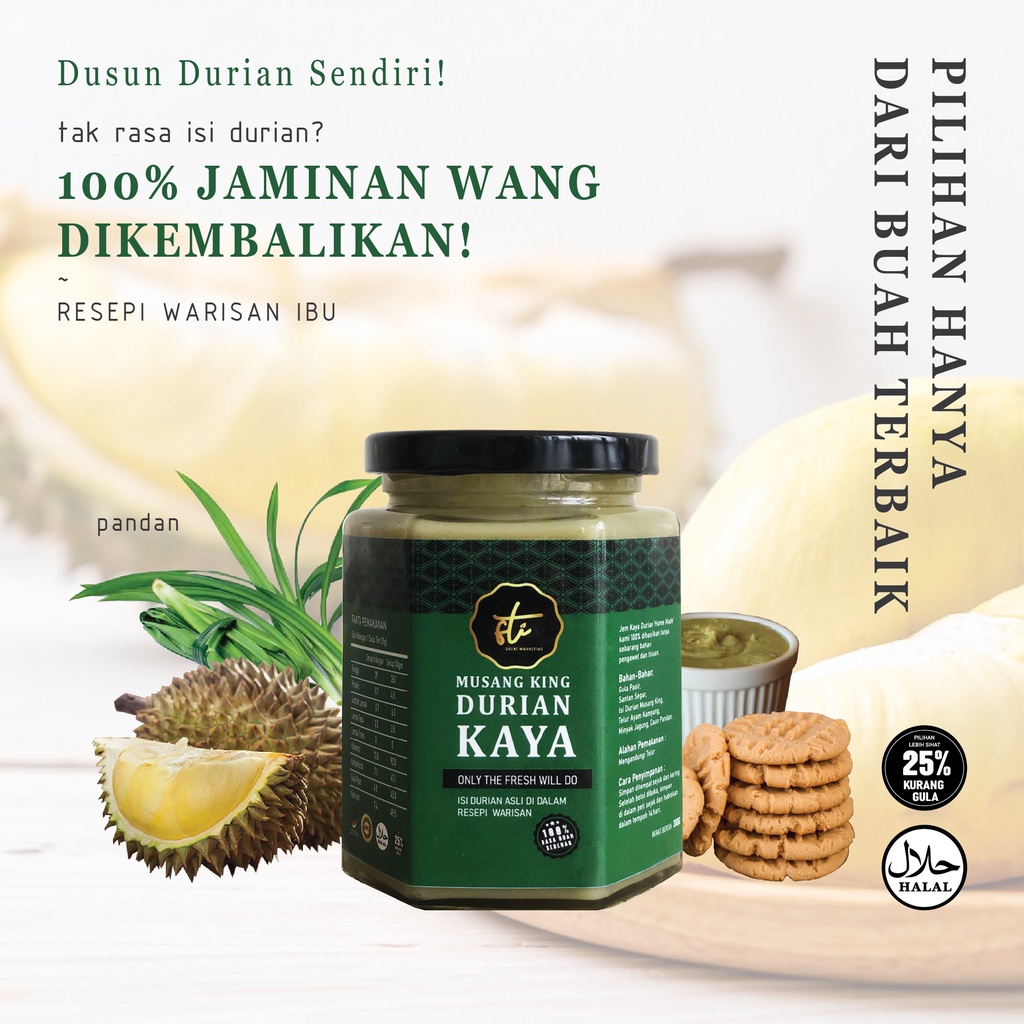 Buy Homemade Kaya Durian Musang King Spread Pandan Gula Melaka Real Durian Musang King Didalam 100 Puas Hati Seetracker Malaysia