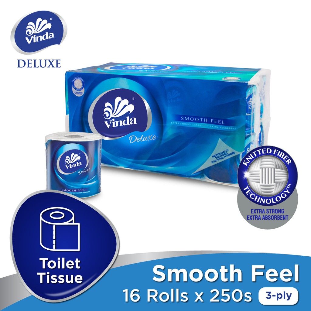 Vinda Deluxe Smooth Feel Toilet Tissue 