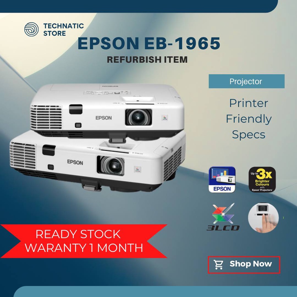 EPSON プロジェクター EB-1965 5,000lm XGA 3.7kg - パソコン周辺機器