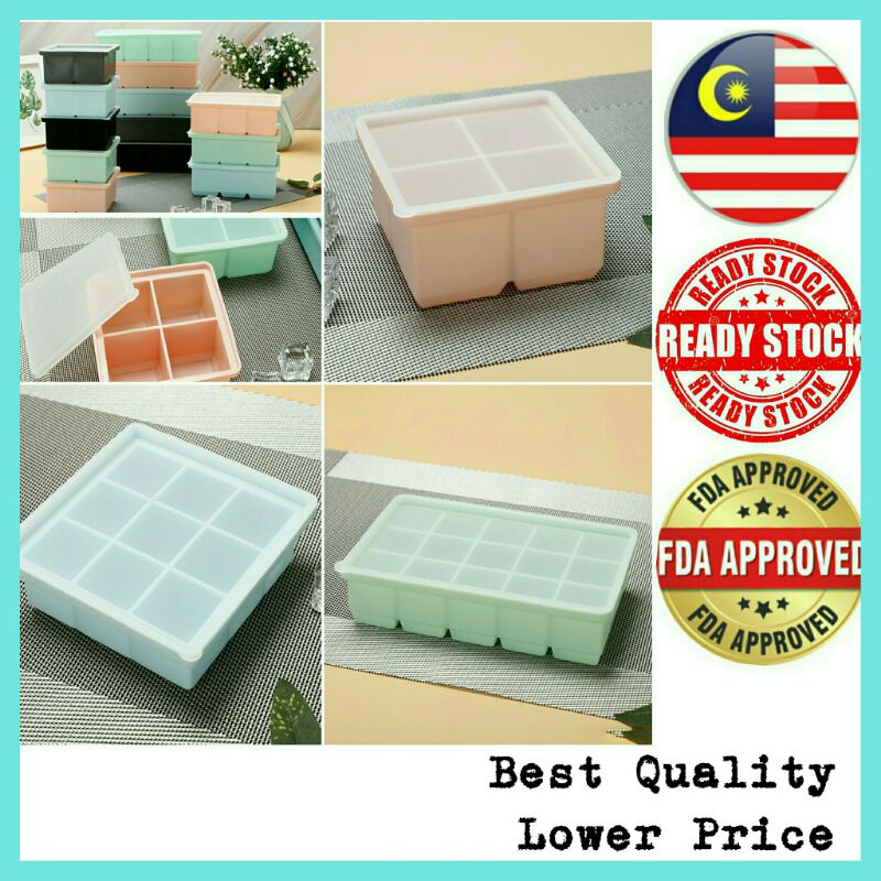 [RESTOCK] Silicone Baby Food Storage Container Puree Ice Cube Tray Bekas Makanan Baby Bekas Membuat Ais Acuan Jelly