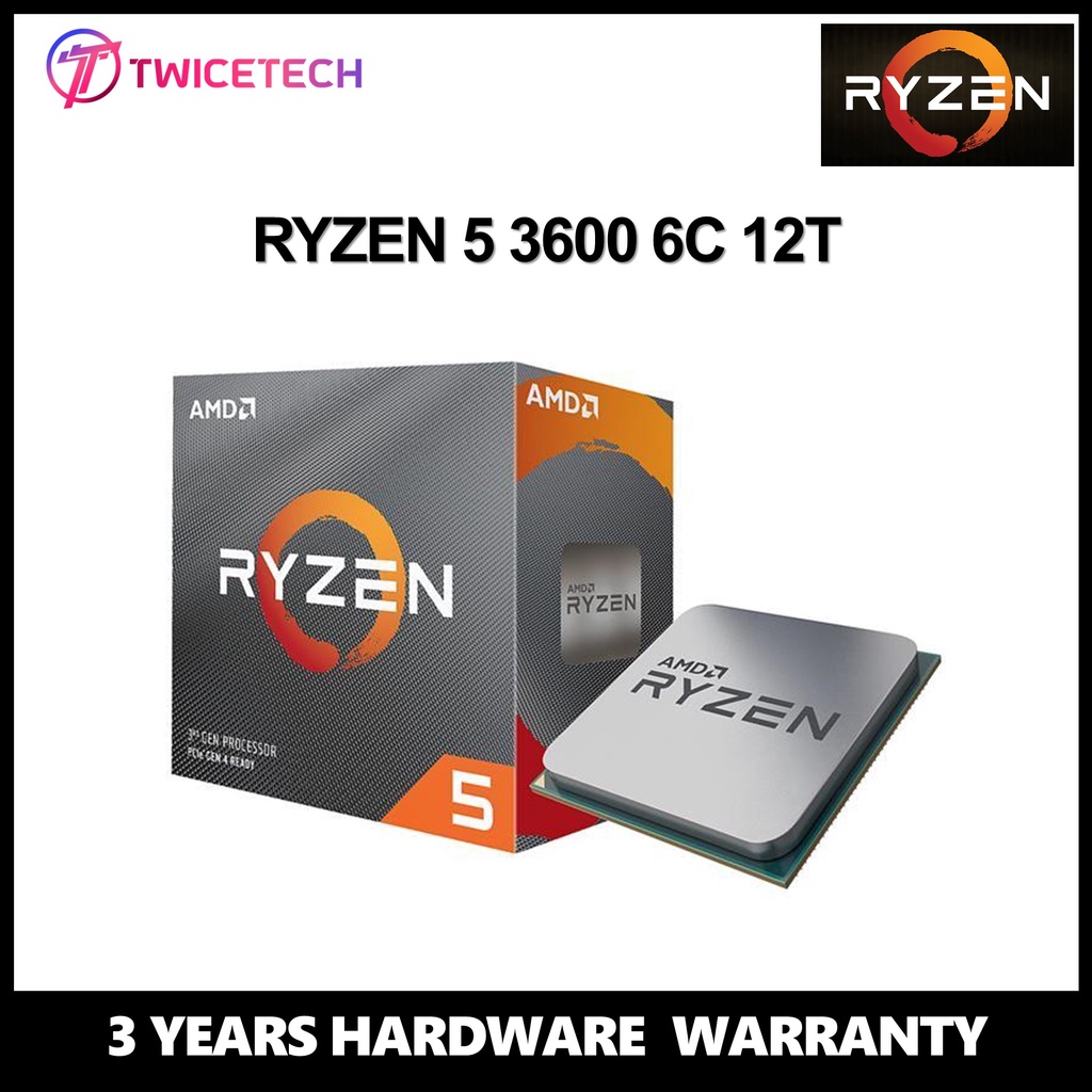 Amd Ryzen 5 3600 6 Core 12 Thread 4 2ghz 35mb Am4 Processor Shopee Malaysia