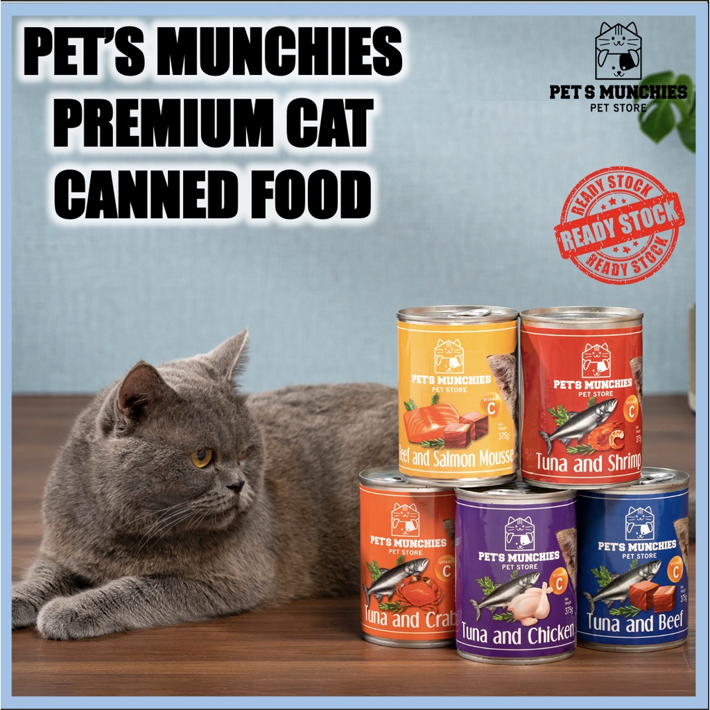 [DEFECT CAN] Pet's Munchies Premium Cats Can Food 375g Makanan Kucing