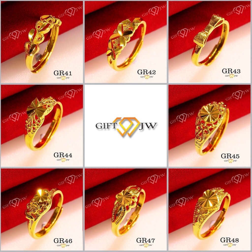 Pos Dari Kl Gr41 Cincin Gold Ring Cincin Gold Plated Adjustable Ring Cincin Perempuan Cincin Emas Ring Shopee Malaysia