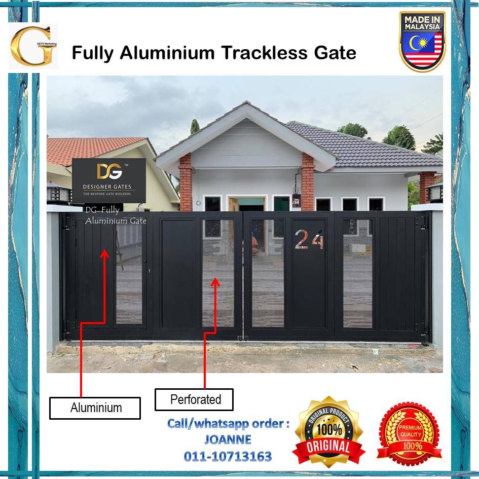 FULLY ALUMINIUM TRACKLESS AUTOGATE 12' x 6' / 13' x 6' WITH NETTING