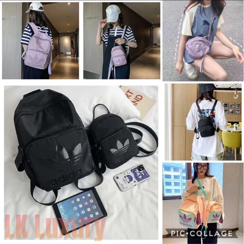 Backpack women/bag pack women/Sling bag/Adidas Bagpack/School Bag/mini backpack/书包背包/迷你背包