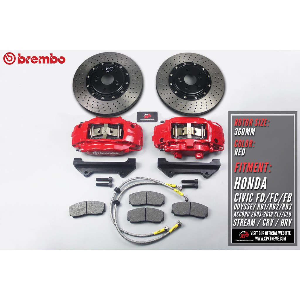[FAST SHIPPING PREMIUM QUALITY]BRAKE SET 4 POT 360MM HONDA CIVC FD FB