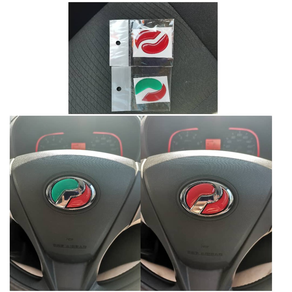 Perodua Myvi/Bezza/Aruz/Axia Steering Logo Sticker 