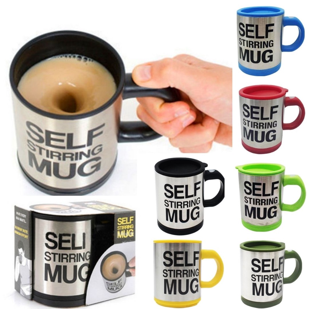 SELF STIRRING MUG / SPIN MUG / CAWAN BANCUH SENDIRI / CAWAN KACAU ...