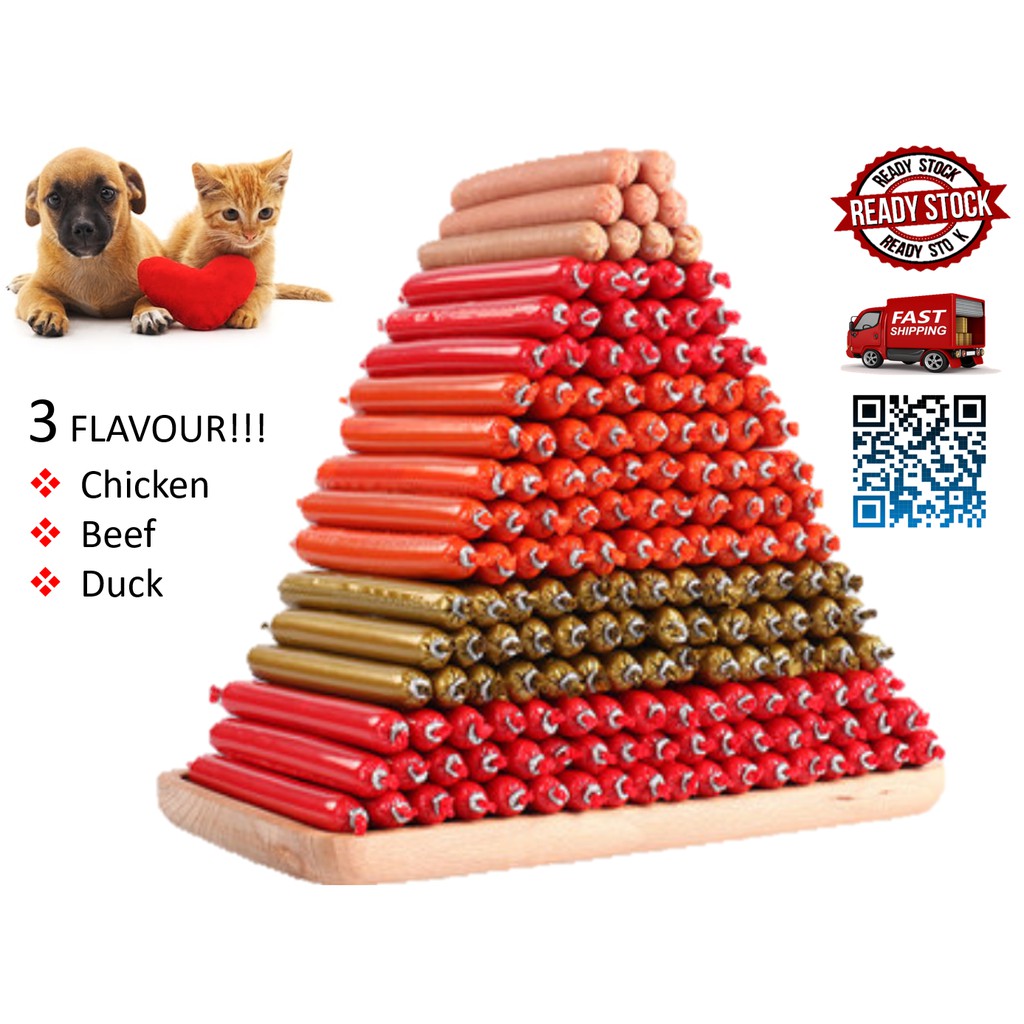 Dog Snack Cat Treat Treats Snek Kucing Halal Murah Pet Food Snacks With Vitamin Healthy Puppy Sausage Sosej Bundle