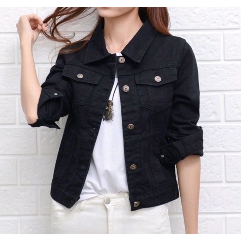 Jacket Women High Quality Denim Long Sleeve Women Denim Jeans Jacket Suit For Women [Ready Stock Malaysia]