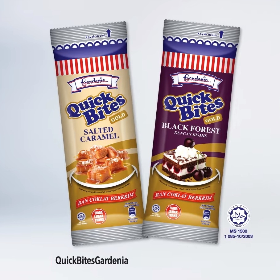 Gardenia QuickBites Gold Cream Roll 50g (Black Forest / Salted Caramel