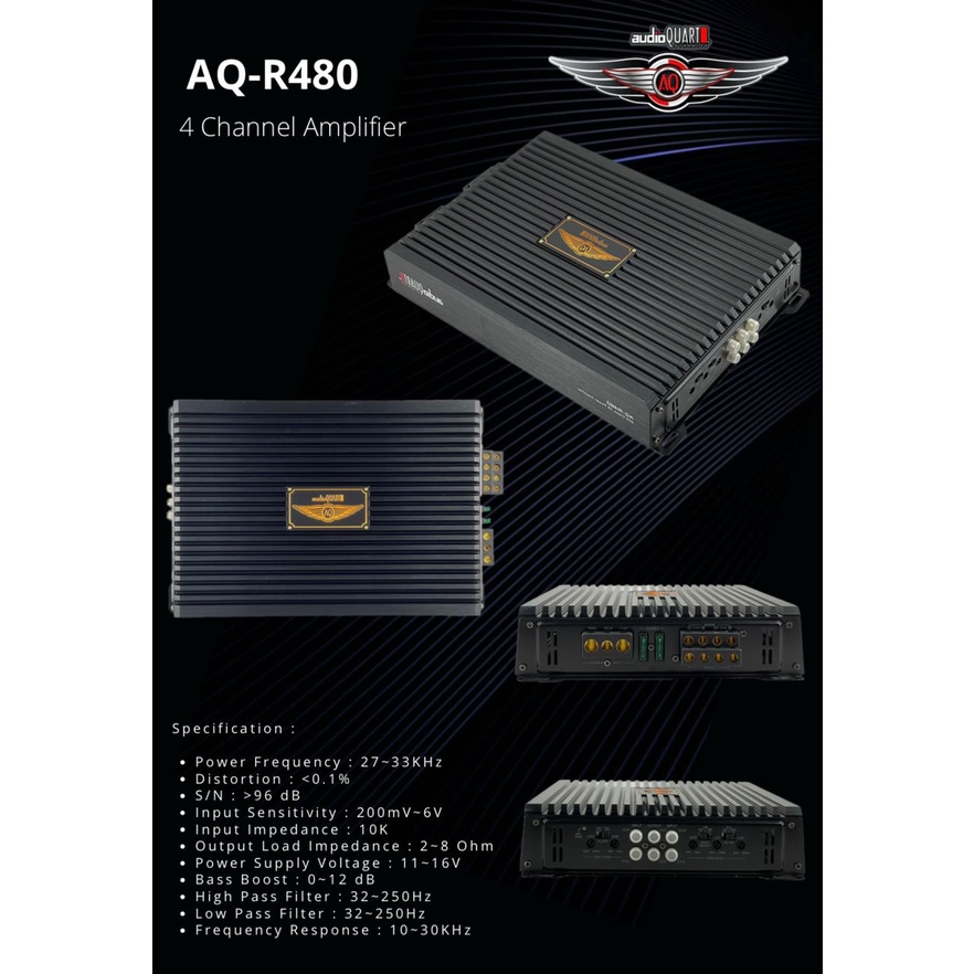 AQ AUDIO QUART AQR480 4 Channel Amplifier Shopee Malaysia