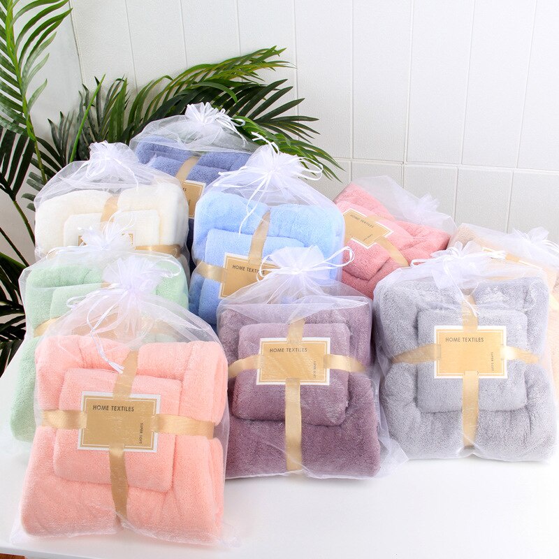 Towel 2in1 corporate gift set hadiah kahwin cendera hati Luxury Towel Set Bath Towel Face Towels Tuala 2 in 1 礼物毛巾2件套