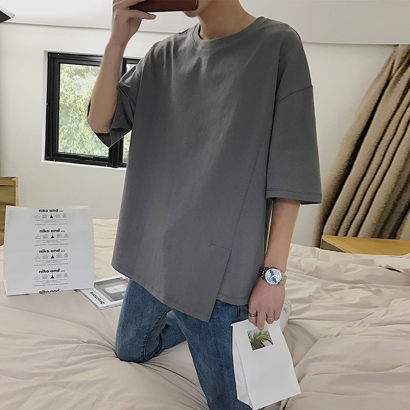 Hairstylist T Shirt Male Solid Color Short Sleeve Shopee Malaysia