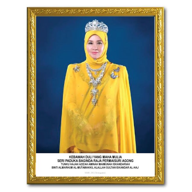 Bingkai Emas Potret dan Poster Percuma AGONG /PERMAISURI AGONG 