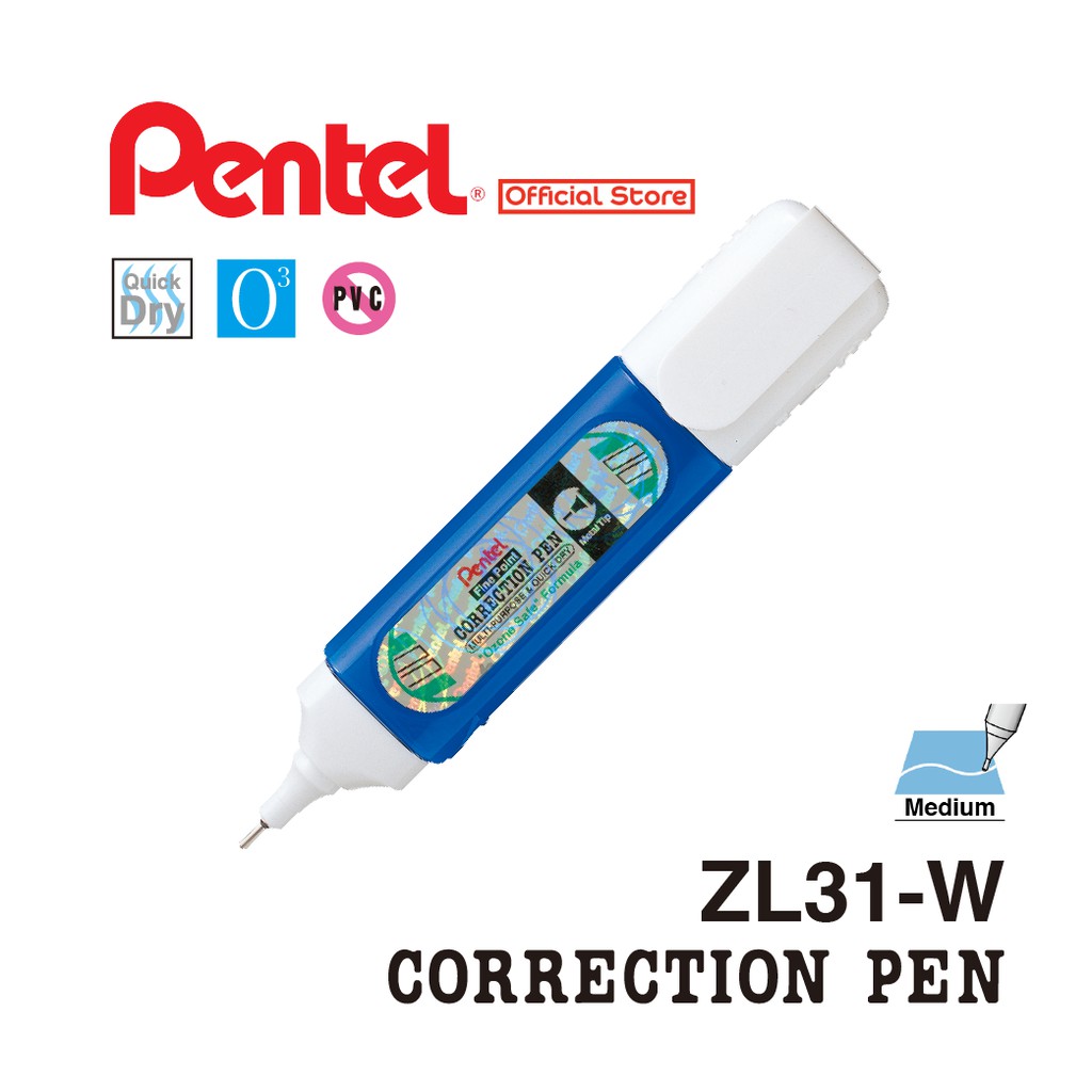 Correttore Metallico 7ml Pentel Pocket - Con Punta Fina Metallica, 7ml Penna Correttrice