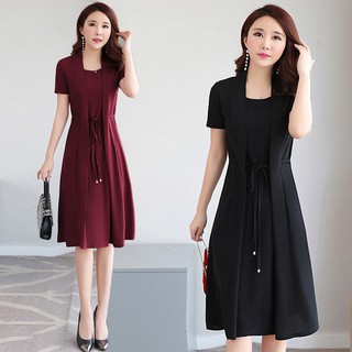 solid color midi dresses with sleeves