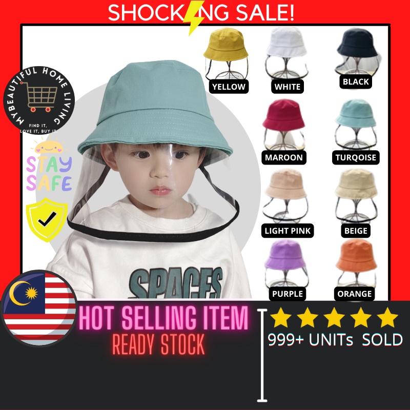 Kids Face Shield Hat Antidroplet Visor Shield Bucket Hat