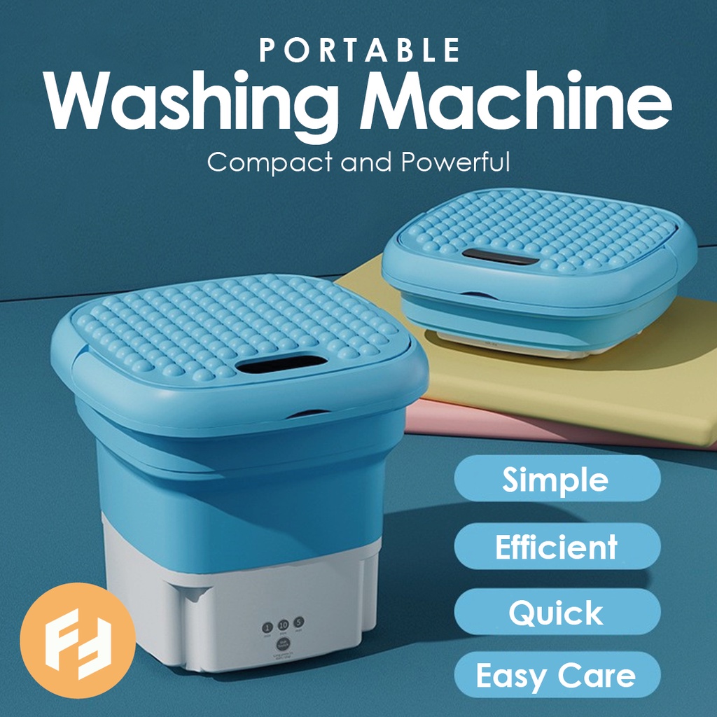 Mini Washing Machine Portable Folding Travel Laundry Washer Mesin Basuh