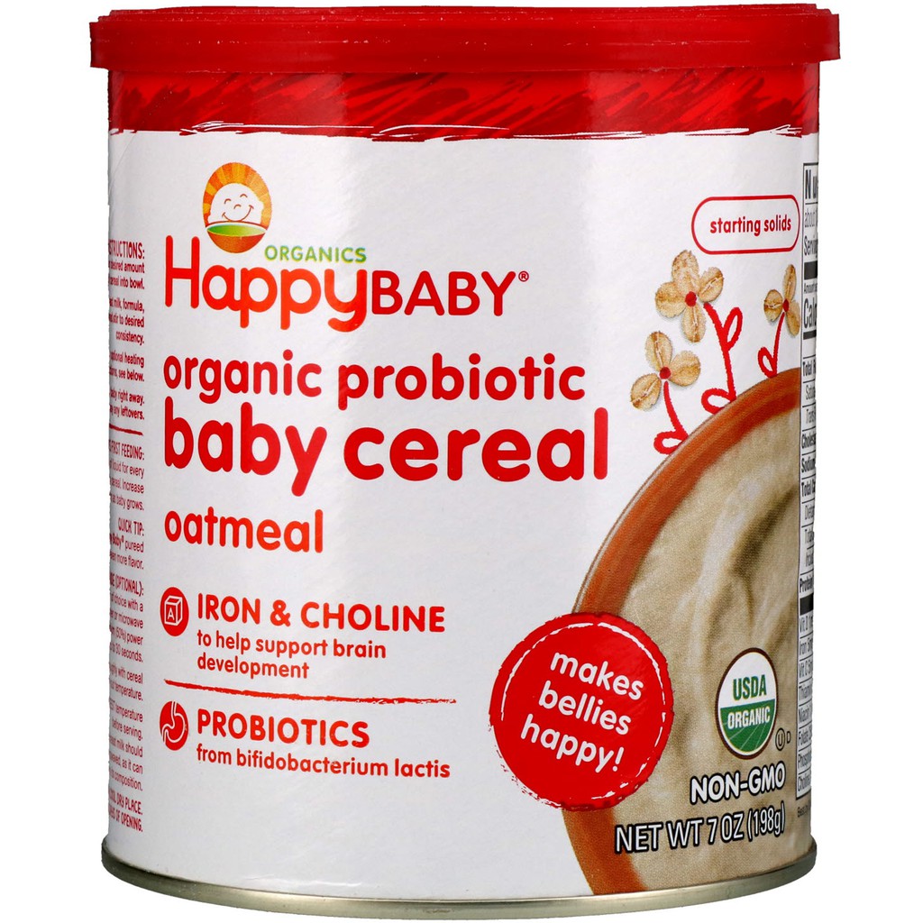 Happy Baby Organic Probiotic Baby Cereal 198g Shopee Malaysia