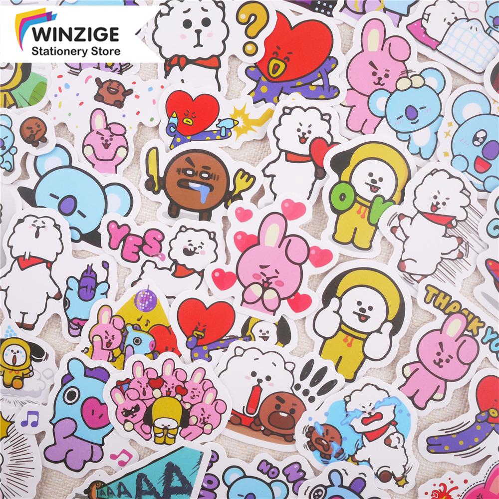 winzige 48pcs kpop stickers set waterproof decor trunk