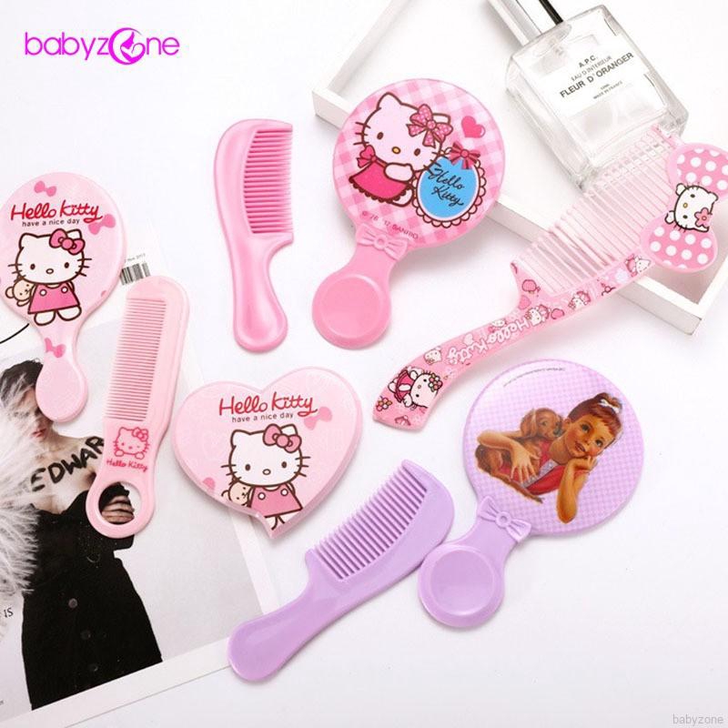 Kids Girl Cute Hair Comb Plastic Comb with Makeup Mirror Set | Shopee  Malaysia