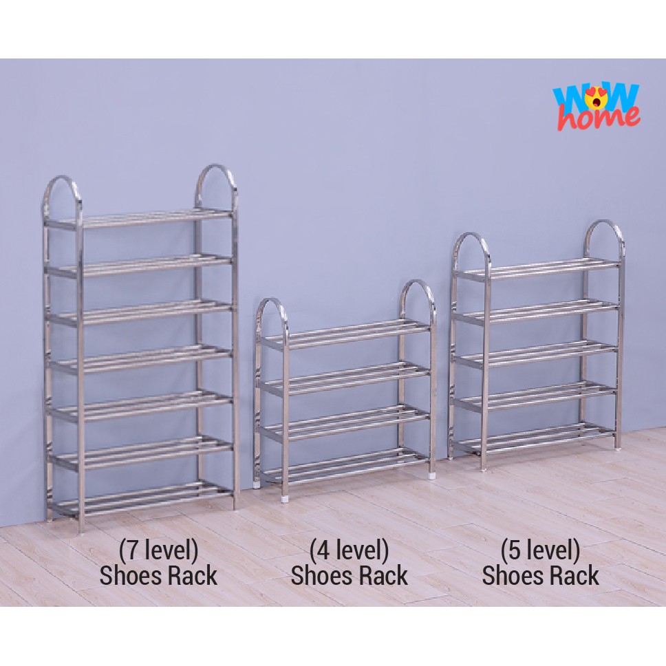 High Quality Stainless Steel Shoe Rack 4 Level 5 Level 7 Level Shopee Malaysia