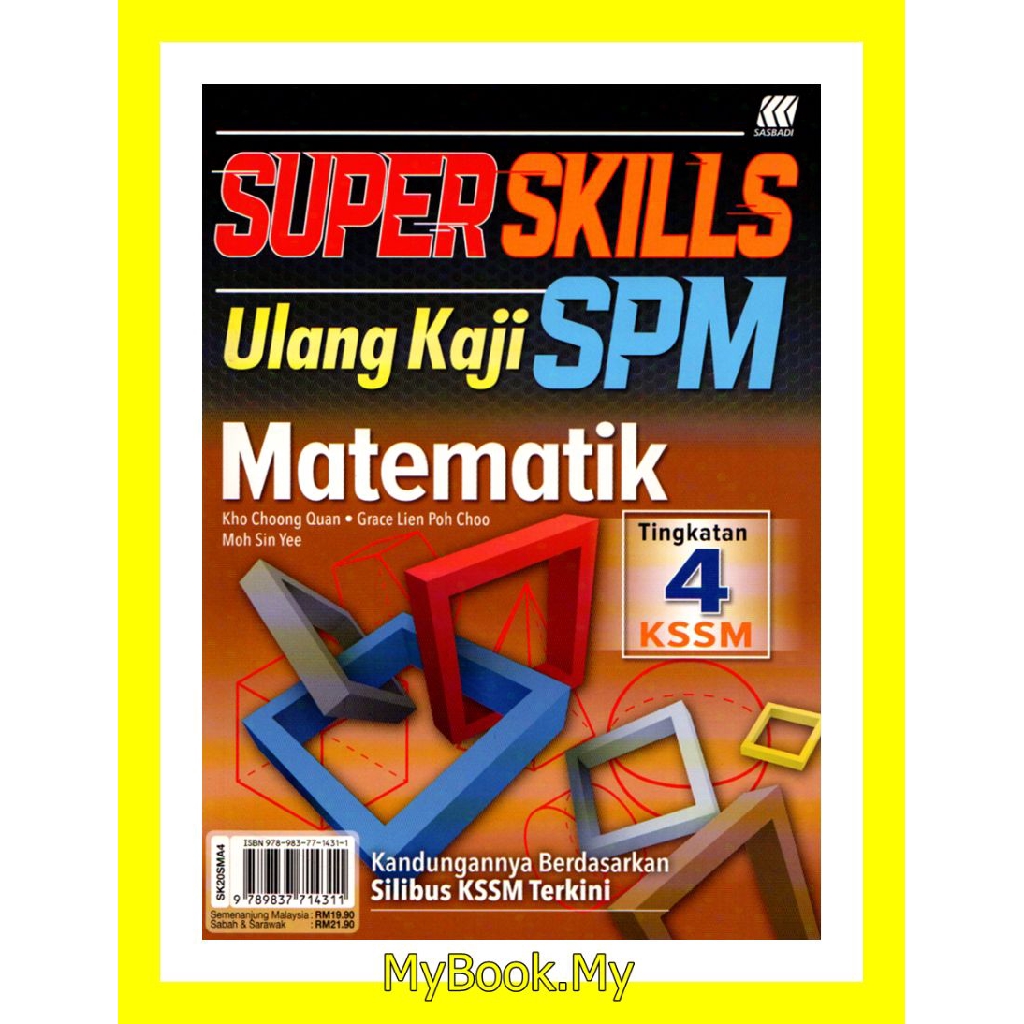 Myb Buku Rujukan Nota Super Skills Ulang Kaji Spm Tingkatan 4 Kssm Matematik Sasbadi Shopee Malaysia
