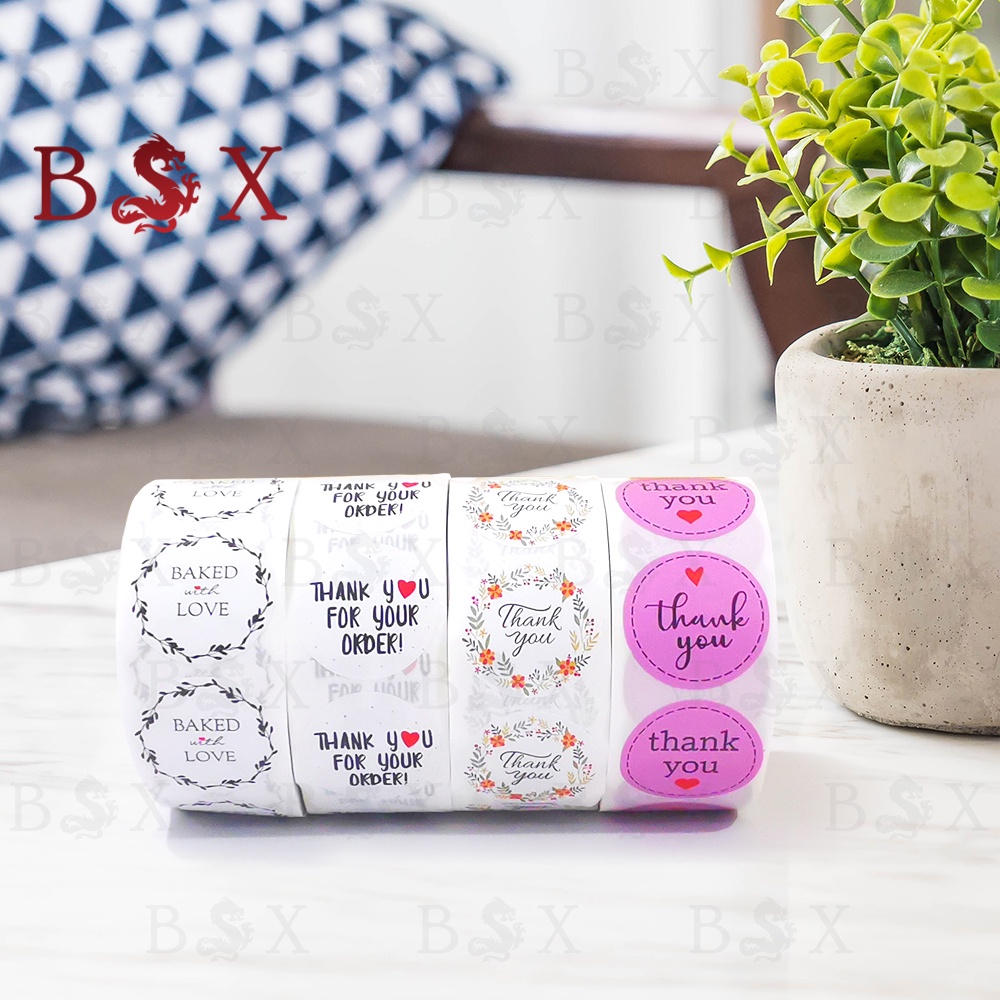 500pcs Thank You Sticker Seal Label Sticker Terima Kasih Ready Stock