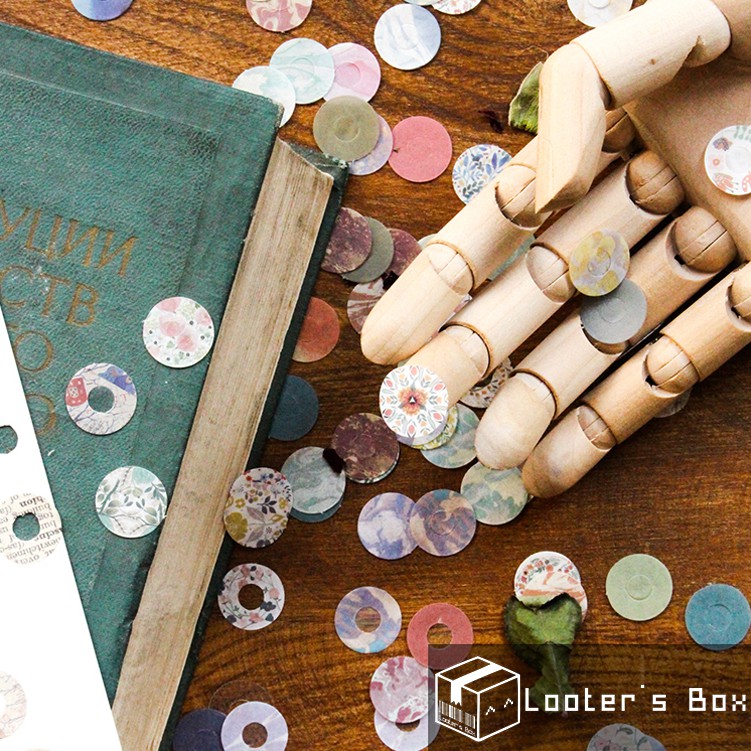 60 Pcs Decorative Punch Hole Protector Reinforcement Loose Sticker Pack