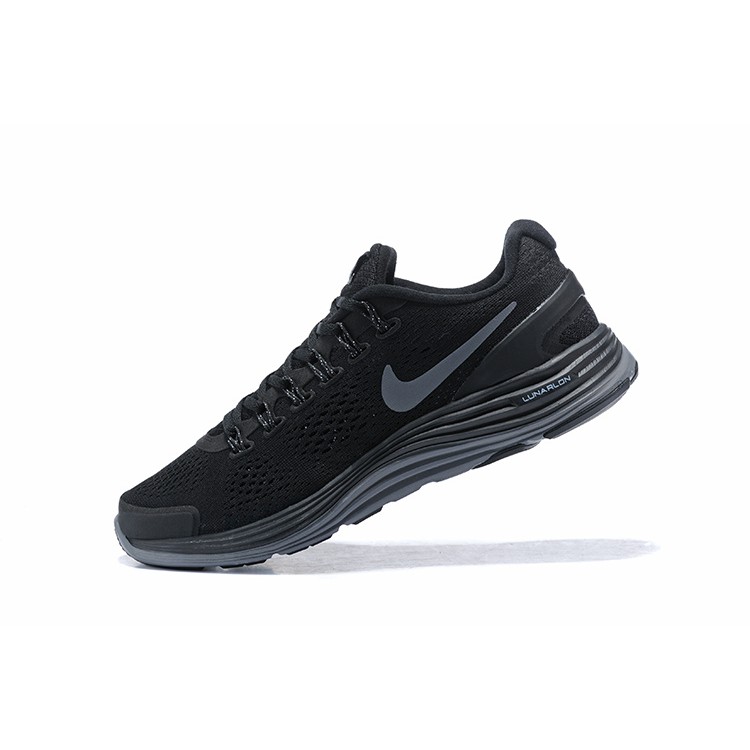 nike lunar apparent black running shoes