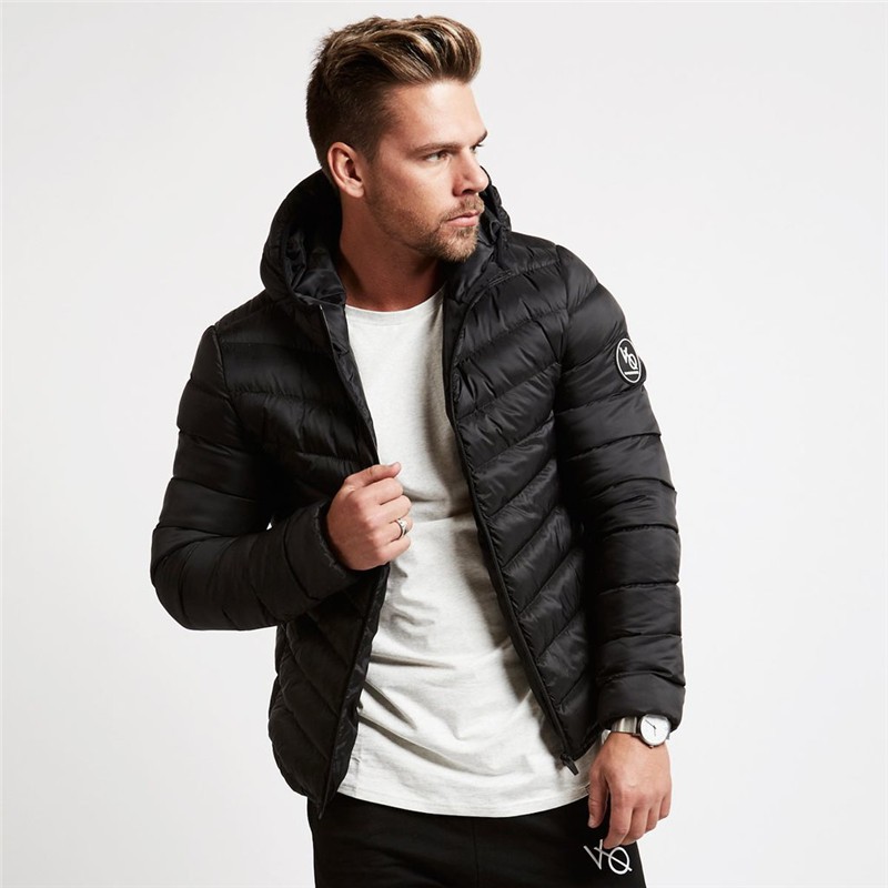 Pandaie-Mens Product Long Trench Coat Men Plus Size Hooded Zipped Fleece Coat Cotton-Padded Jacket