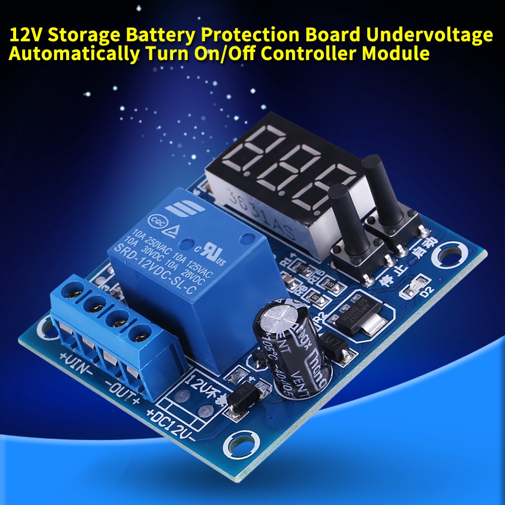 Digital LED 12V Battery Low Voltage Cut Off On Switch Excessive Protection Board
