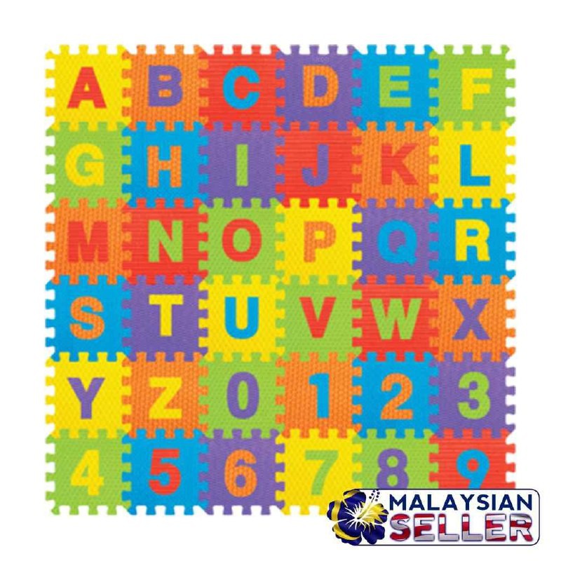 36pcs LARGE Alphabet Numbers EVA Floor Play Mat Baby Room Jigsaw ABC foam Puzzle 