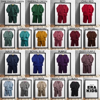  BAJU  MELAYU  BUDAK  RAYA 2021 BROWN MUSTARD  DUSTY PINK 