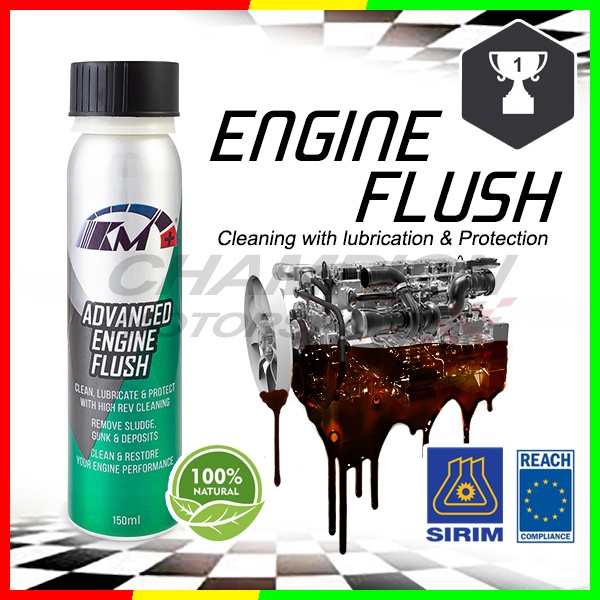 KM+ Engine Flush Clean & Restore Engine Performance 150ml KM Plus